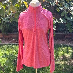 Nike Running Women's Pink Quarter-Zip Sweatshirt